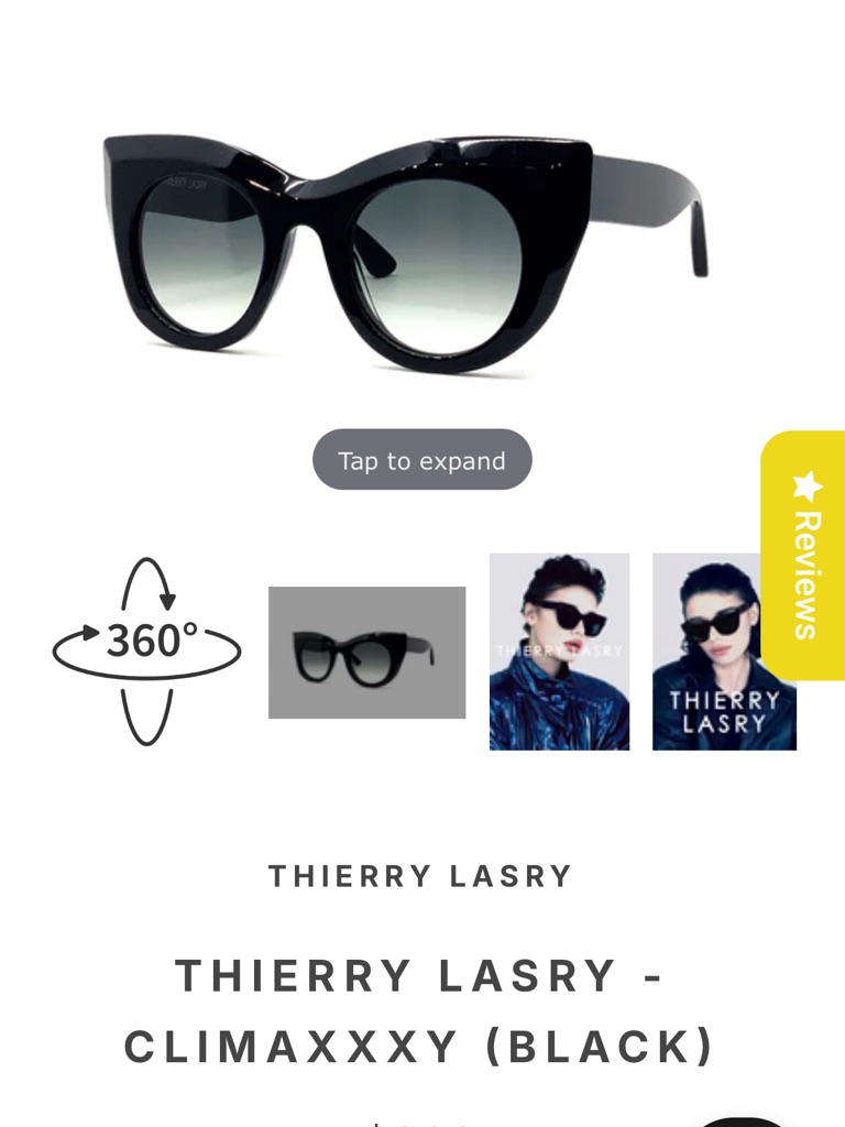 Thierry Lasry Black Oversized Cat-Eye Sunglasses With Gradient Lenses